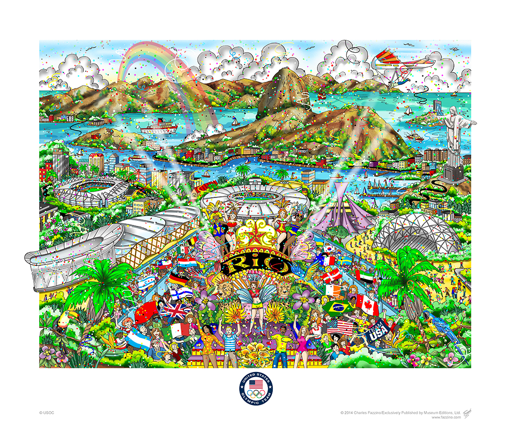 Charles Fazzino Olympic Games: 2016 - Rio de Janeiro (DX)